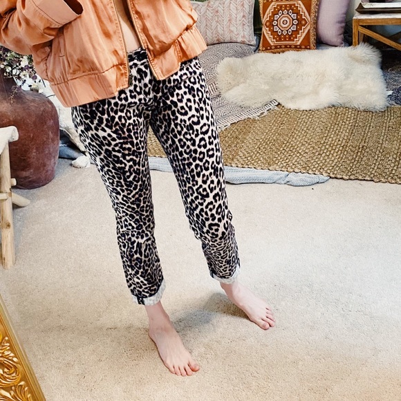 Y2K boyfriend fit leopard cheetah jeans - Picture 4 of 16
